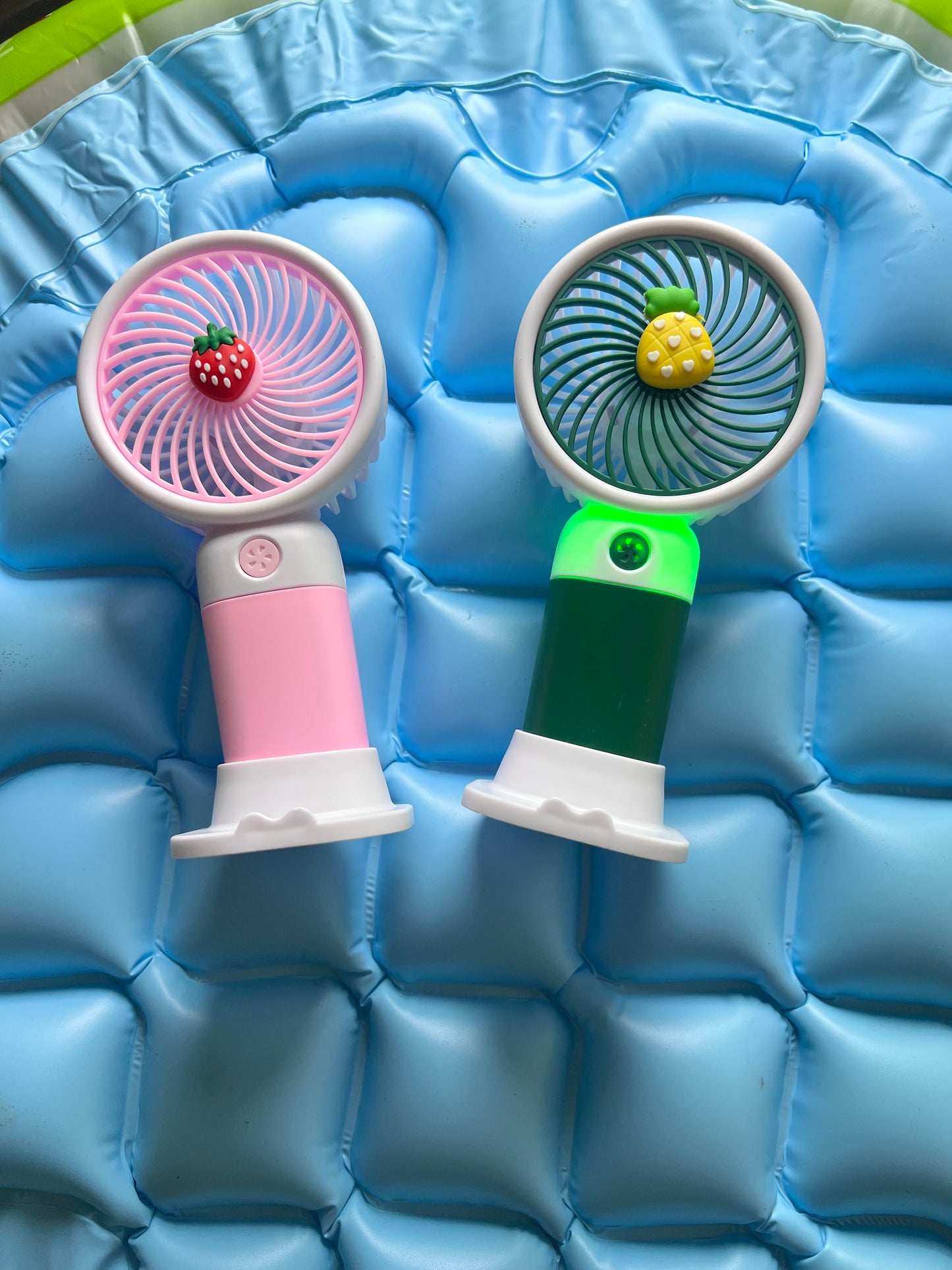 Nesticom Portable Rechargeable Mini Fan Fruit with LED Glow – Ultra-Quiet 3-Speed Handheld Fan for Travel, Office & Outdoor