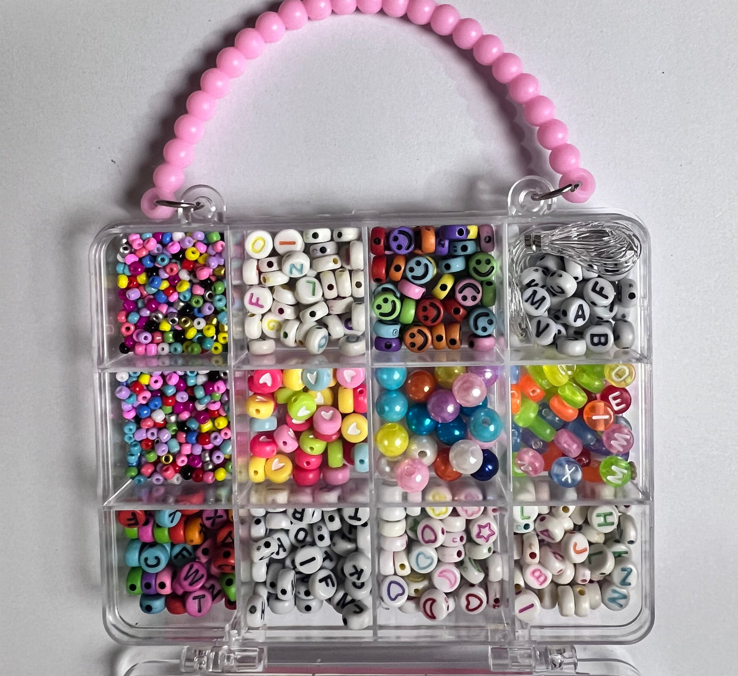 DIY Colorful Beads Jewelry Making Kit for Girls | Letter Beads + Smiley Beads + Pearl Beads | Bracelet & Necklace Making Set | Creative Activity Kit for Kids | Best Gift for Girls Age 3+