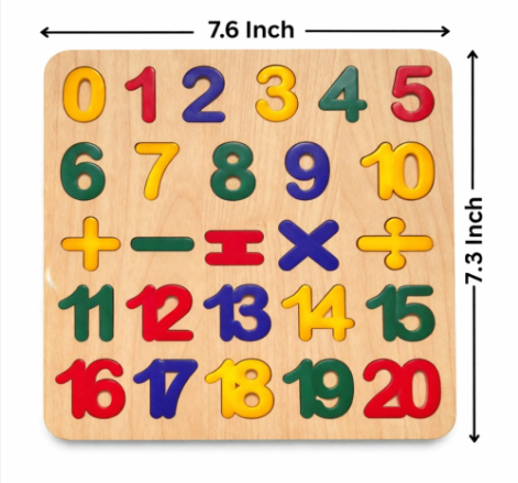 Nesticom Montessori 5-in-1 Wooden Puzzle Board Set | Capital ABC + Small abc + Numbers 0-20 + Shapes + Urdu Alphabets | Educational Learning Toy for Kids | Toddler Activity Board | Best Gift for Children Age 2-8