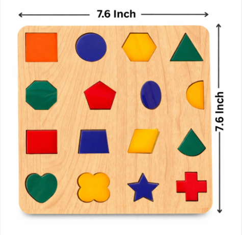 Nesticom Montessori 5-in-1 Wooden Puzzle Board Set | Capital ABC + Small abc + Numbers 0-20 + Shapes + Urdu Alphabets | Educational Learning Toy for Kids | Toddler Activity Board | Best Gift for Children Age 2-8