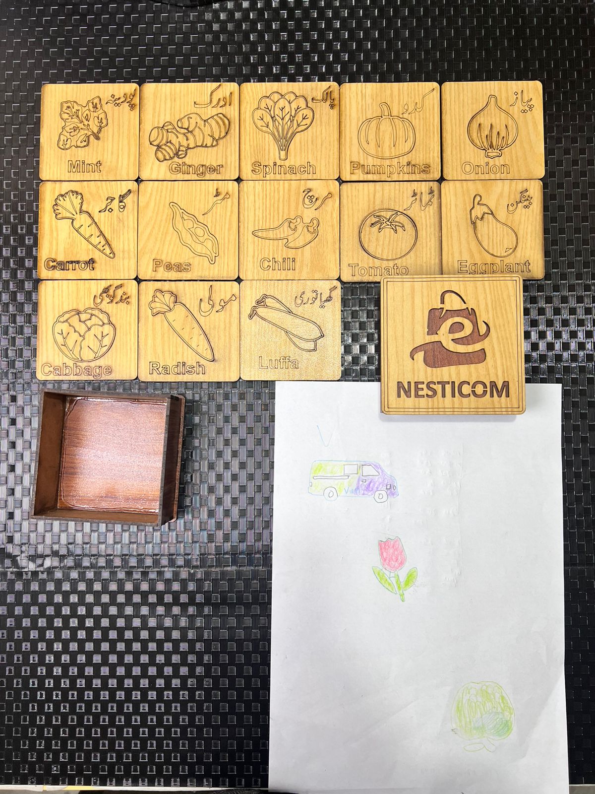 Nesticom A–Z Alphabet Set + FREE Animal Set + Free Color Pencils