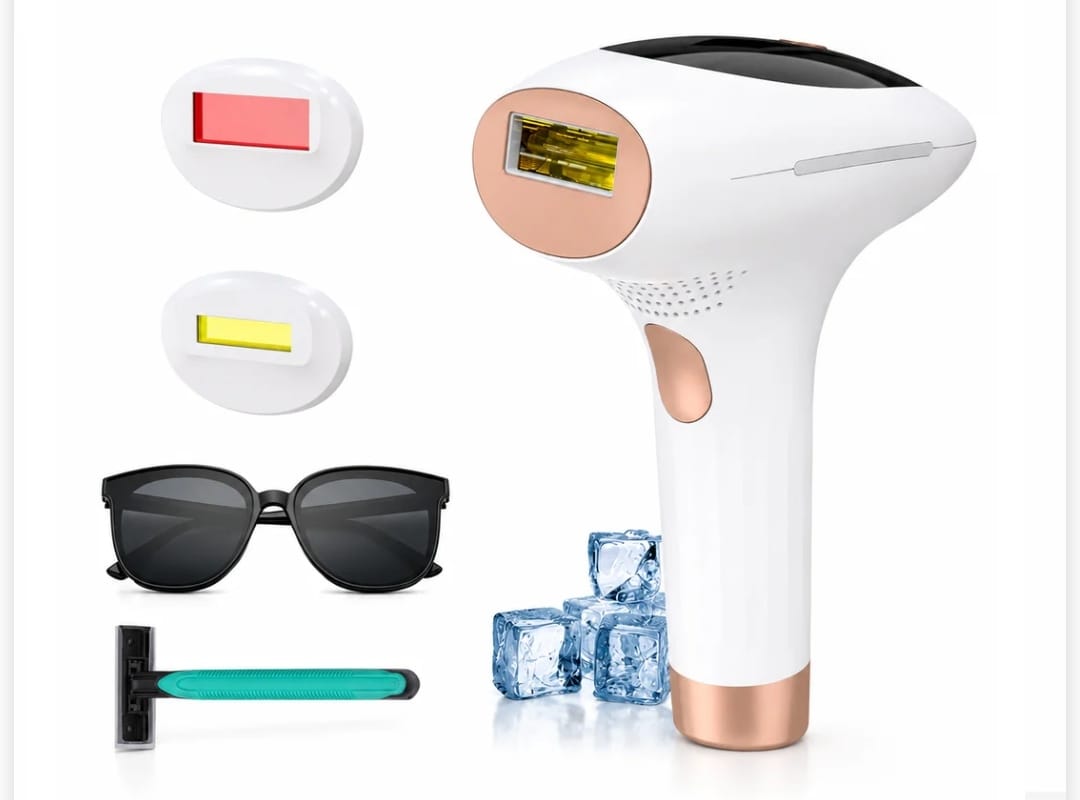professional 3-in-1 IPL Laser Hair Removal Device with Sapphire Ice Cooling | 1,000,000 Flashes | Hair Removal, Skin Care & Acne Care | Home Use for Women & Men