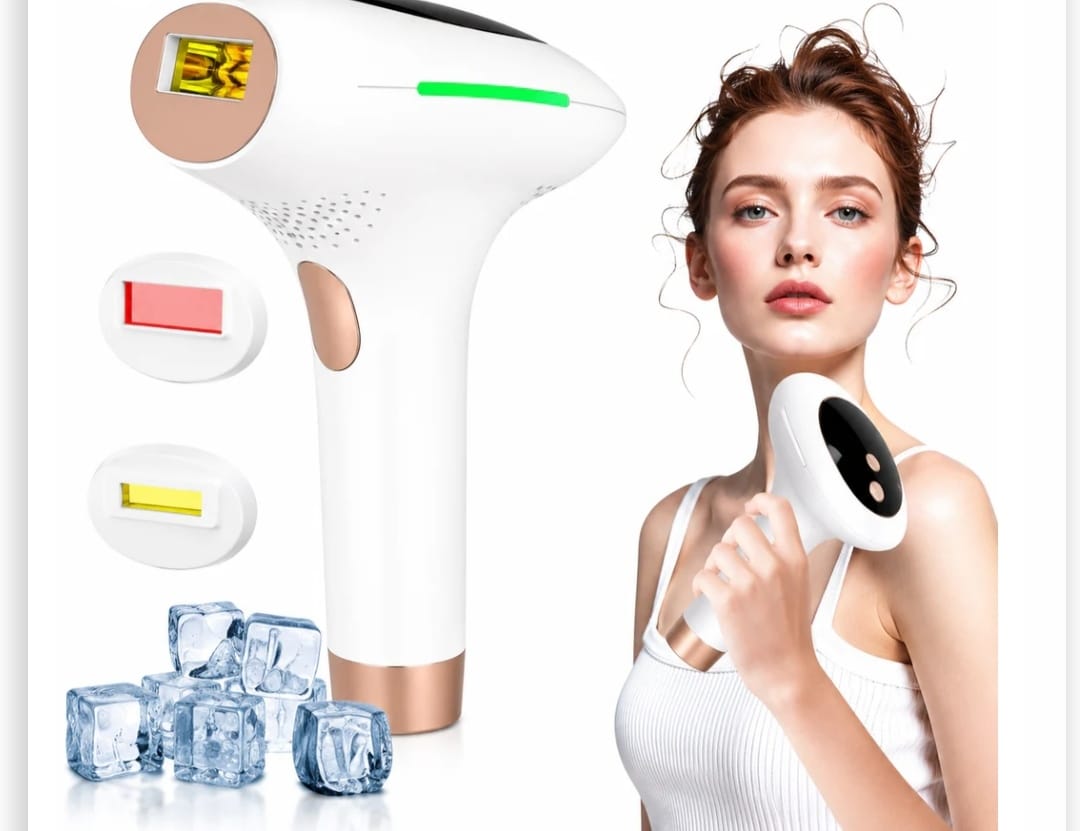 professional 3-in-1 IPL Laser Hair Removal Device with Sapphire Ice Cooling | 1,000,000 Flashes | Hair Removal, Skin Care & Acne Care | Home Use for Women & Men