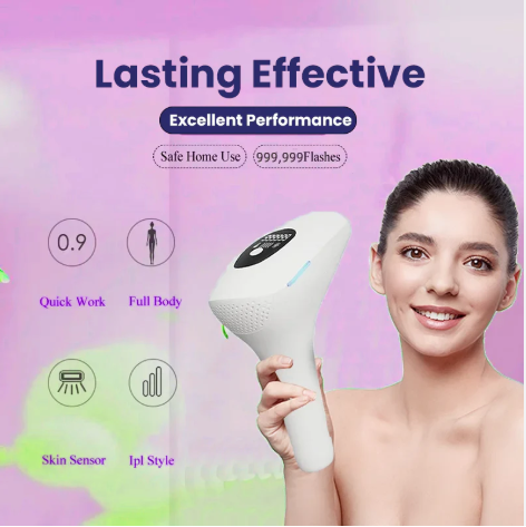 IPL Laser Hair Removal Device – Permanent Hair Removal Machine for Face & Body (With Glasses & Razor)