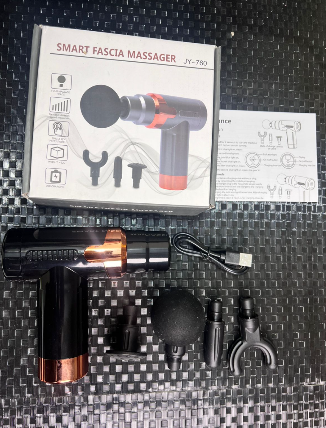 Rechargeable Massage Gun - Deep Tissue Massager with 6 Speed Levels | Muscle Pain Relief | Portable Body Massager